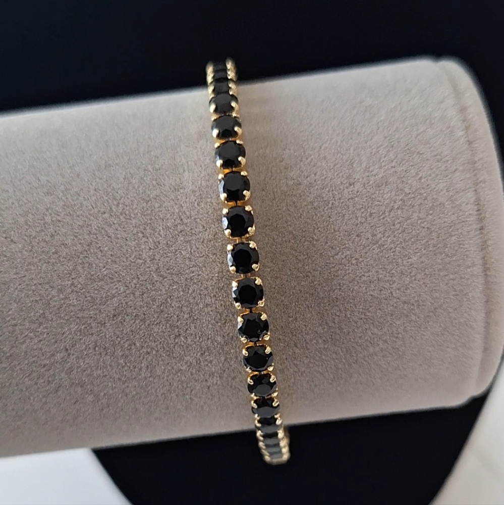 Onyx Black tennis bracelet 4mm